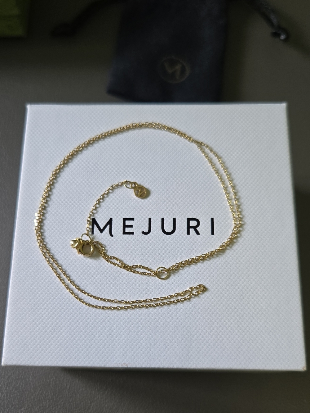 Mejuri 14K Gold Twisted Cable Necklace - Minimal Layering Chain